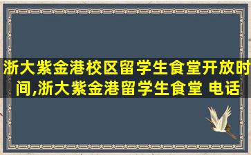 浙大紫金港校区留学生食堂开放时间,浙大紫金港留学生食堂 电话